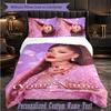 Personalized 3Pcs Bedding SetAriana Grande Custom Text Duvet Cover Pillowcase Set Bedroom Gift