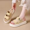 Muffin Slippers Women's Summer Outer Wear 2025 Summer New Thick-bottomed Fashion Versatile Soft-bottomed Casual Beach One-word Slippers