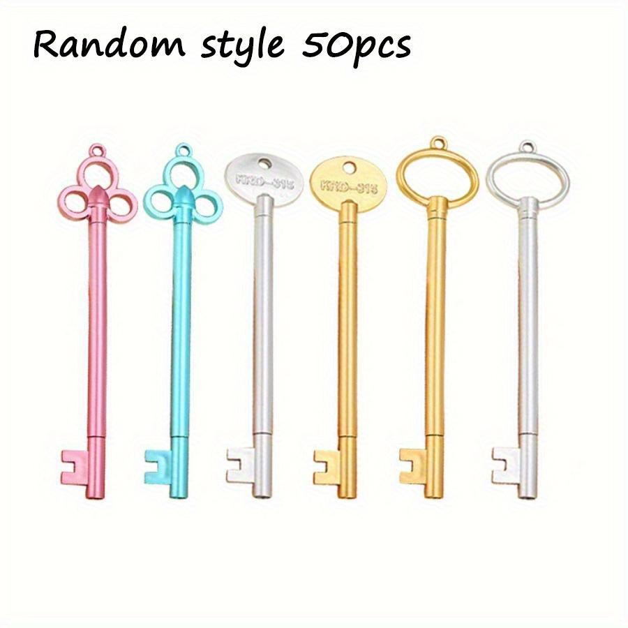 

50Pcs 0.5mm Key Pens for Students Comfortable Handwriting No Fatigue Creative Practical Design Mixed Styles Cute for School Writing Signature Handwrit Random style 50Pcs
