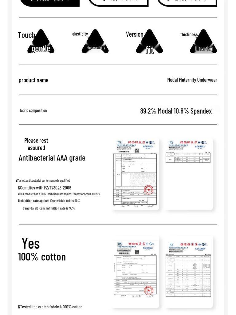 YOUKESHU Modal Low-Waist Maternity Underwear 2-Pack