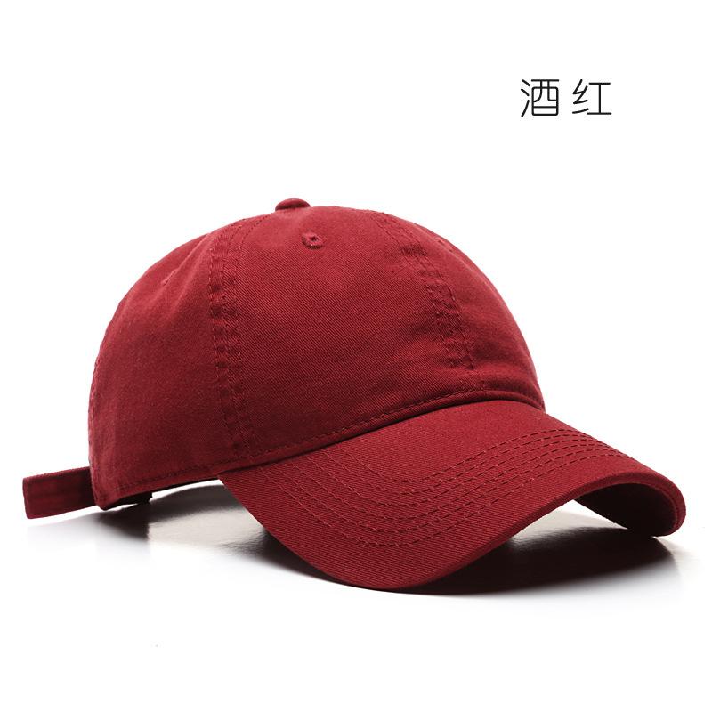 Washed Curved Brim Cotton Cap Solid Color Cotton Light Board Sun Protection Sunshade Baseball Cap