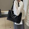 Commuter Bag Women's Large Capacity 2025 New Summer Silver Women's Tote Bag College Student Class Shoulder Bag