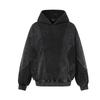 Mens Oversized Hoodie With Distressed Wash Color-Block Patchwork Streetwear Style Casual Wear