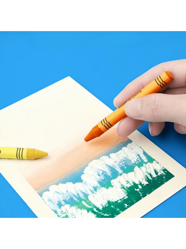 6/8/12/24Pcs Children's Art Painting Colored Crayons, Oil Pastels, Children's Non-Messy Hand Art Supplies for Kindergarten