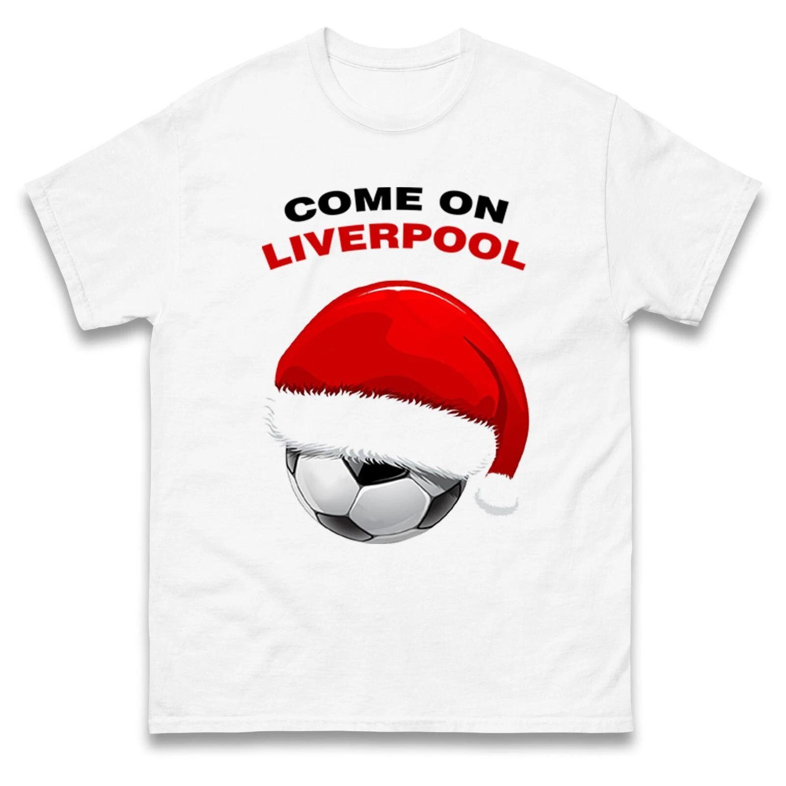 Come on Liverpool Soccer Christmas T Shirt,Santa Hat Football Christmas Tee XL