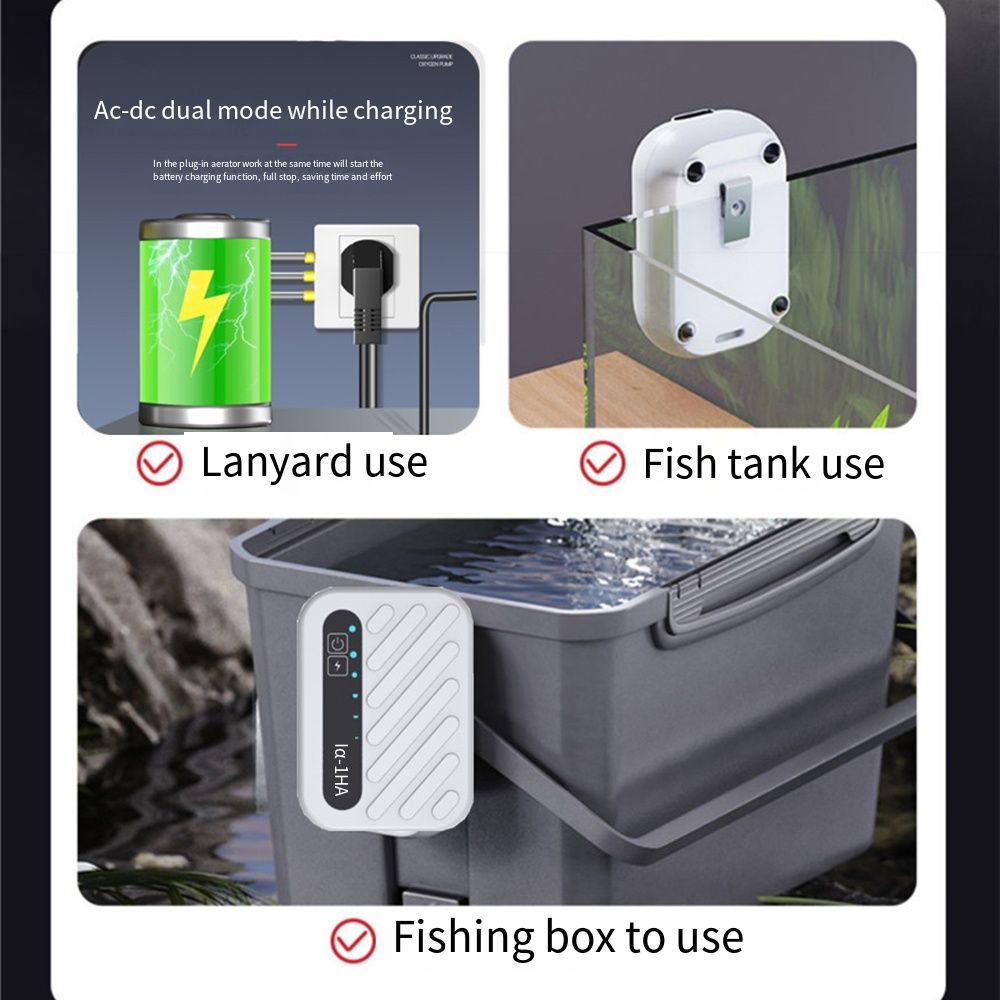 USB dobíjecí vzduchovací pumpa pro akvárium Mini kyslíkový kompresor Pumpa na kyslík do akvária Domácí