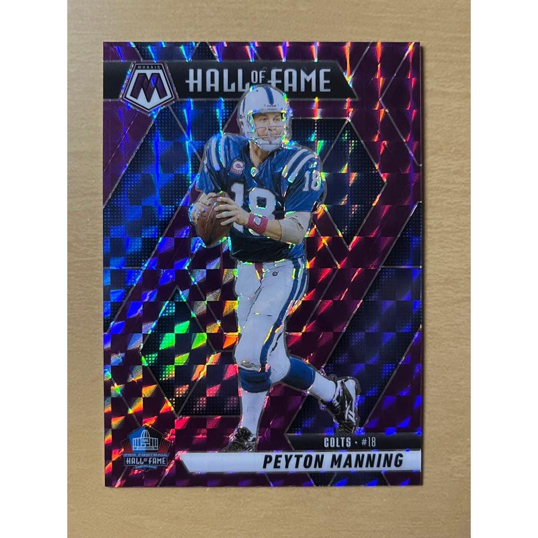 Used /49 NFL HOF PEYTON MANNING MOSAIC PURPLE