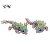 Mythical Creature Desk Decoration Cherry Blossom Dragon Figurine with Movable Joints, 3D Printed Fidget Toy Flower Toy, Articulated Model Decor Animal