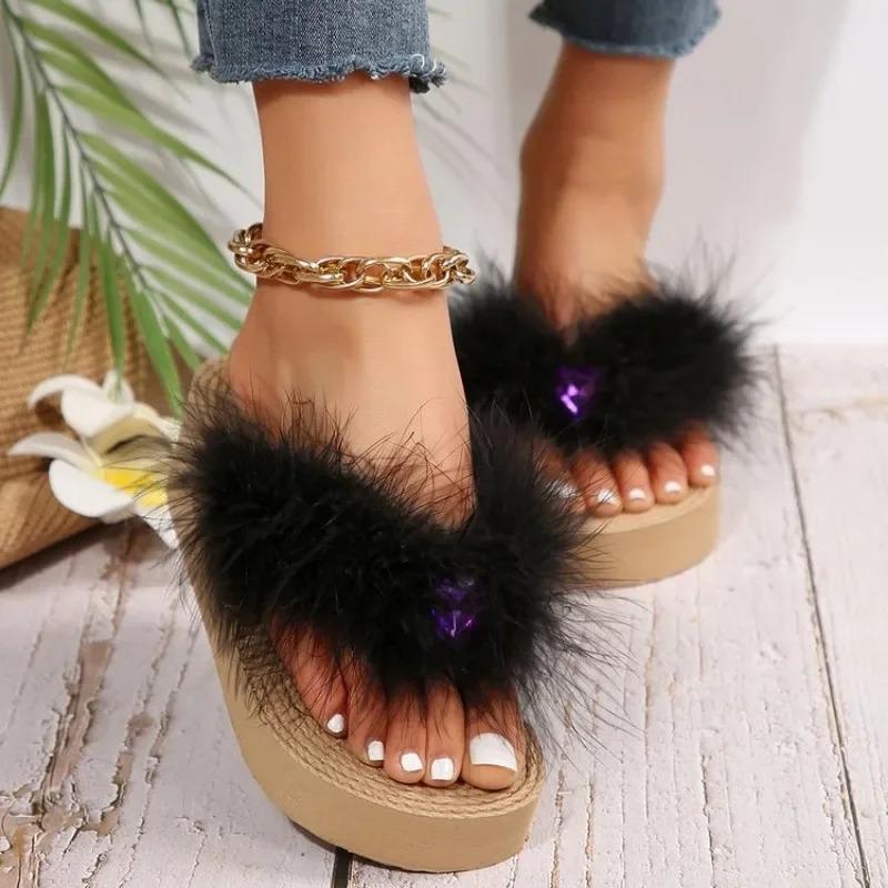 Fashion Summer Women Slippers Thick Womens Warm Slippers Size 9 Flip Flop House Slippers for Women Sandals Sandalias De Mujer