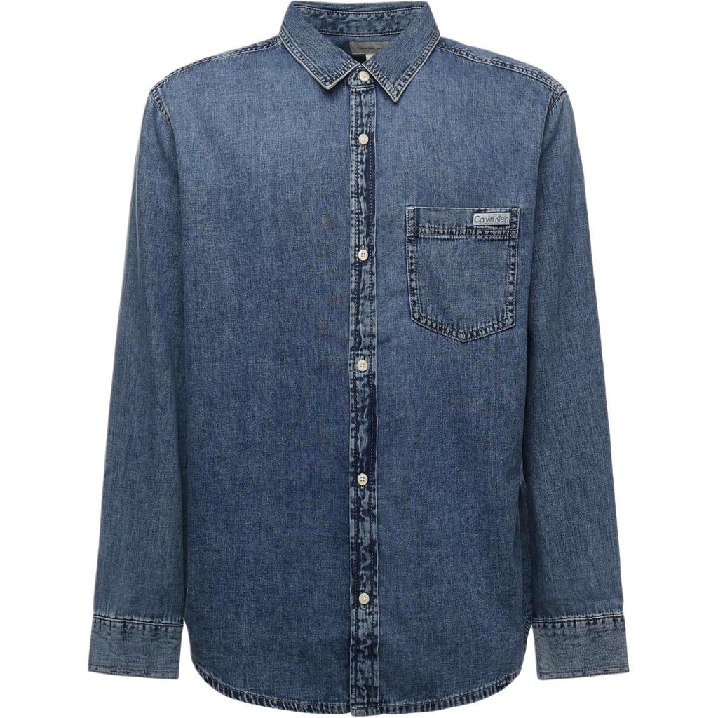 Calvin Klein Button Down Point Collar Denim Long Sleeve Shirt Men Shirts LV040EM774-WHZ