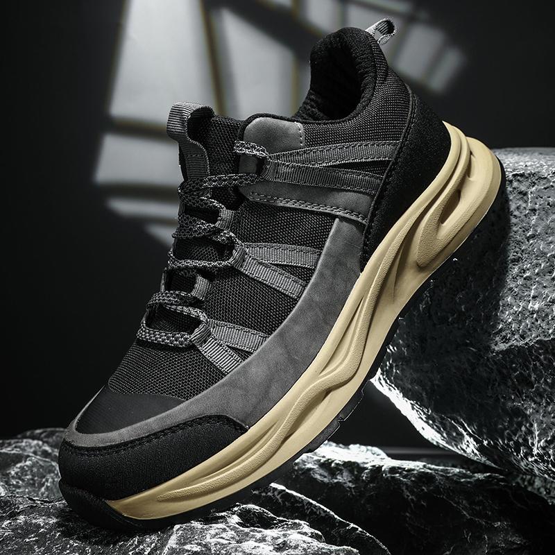 Fashion New Suede Leather Hiking Shoes Men's Outdoor Travel Climbing Camping Footwear Non-Slip Casual Sports Shoes Leisure Walk Trainers