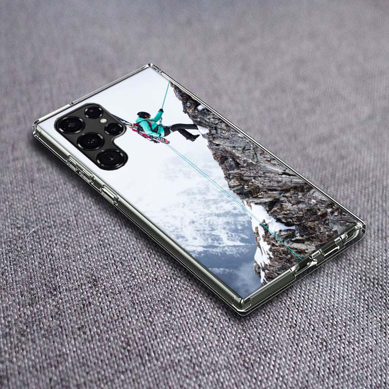 Skiing Snow Snowboard Ski Phone Case For Samsung Galaxy S24 S23 S21 S20 FE S22 S26 Ultra S25 Edge S10 Plus Cover Clear TPU Capa