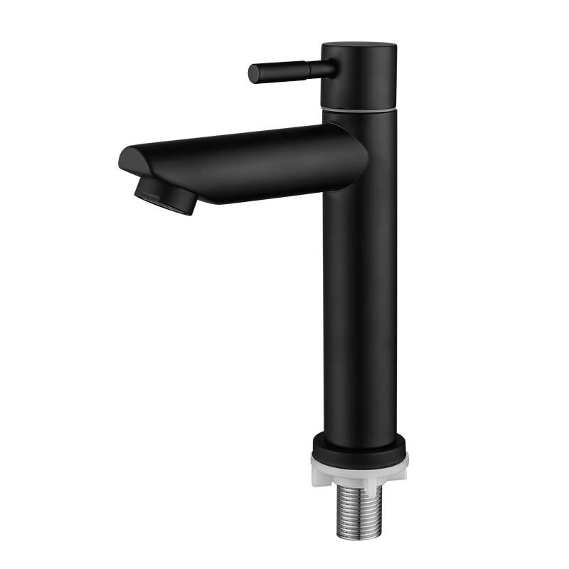 TLXT 304 Stainless Steel Black Single Cold Basin Faucet
