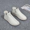 Men's Autumn and Winter New Corium Casual Shoes with Soft Soles High Tops and Flat Bottom Handmade Leather Shoe Male