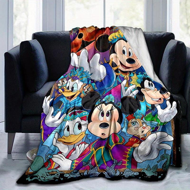 1pc, Mickey and Minnie (6) Home Decor Blanket: A Cozy Flannel Throw for Bedroom, Living Room, Travel, Camping, Car, Beach, Office Naps, Perfect Gift f