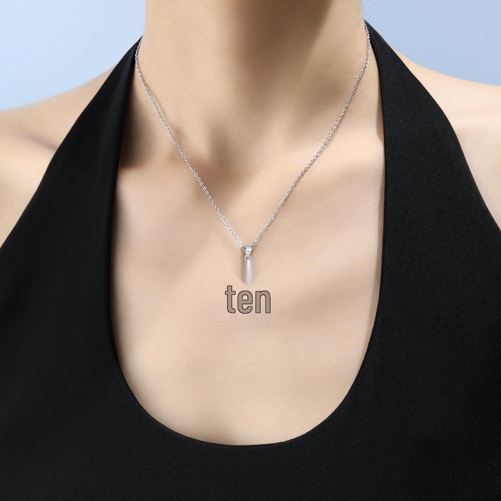 European-American Hip-Hop Infinity Pendant Necklace - Women's Trendy Glossy Cross Design