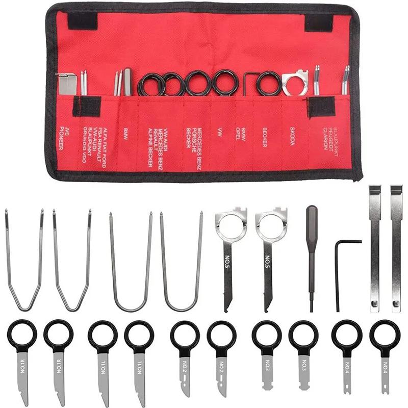 20pcs Car Radio Removal Tool Kit Auto Audio CD Player DVD Navigation Interior Disassembly Repair Tool