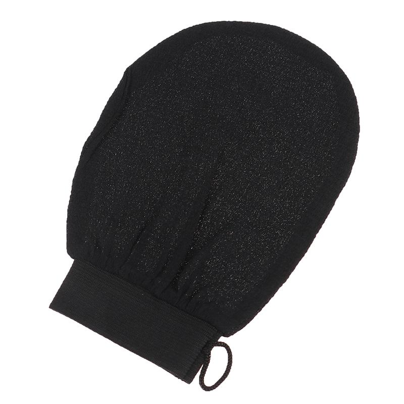 Body Scrub Glove Massager Gloves Shower Spa Body Cleaning Bathroom Supply Black