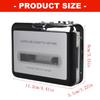 Portable Cassette Tape Player with 3.5mm Headphone Port USB Cassette to MP3 Converter Reverse Recording Cassette Tape