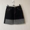 [USED] SCULPTOR Denim Flare Skirt, Black, Size M