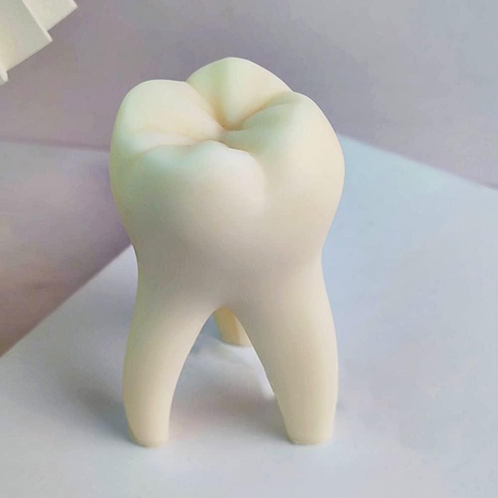 Tooth Candle Mold, Large Teeth Style Silicone Molds for Wax Resin DIY Candles Handmade Soap Mould, Hand Crafts for Home Wedding Party Decoration