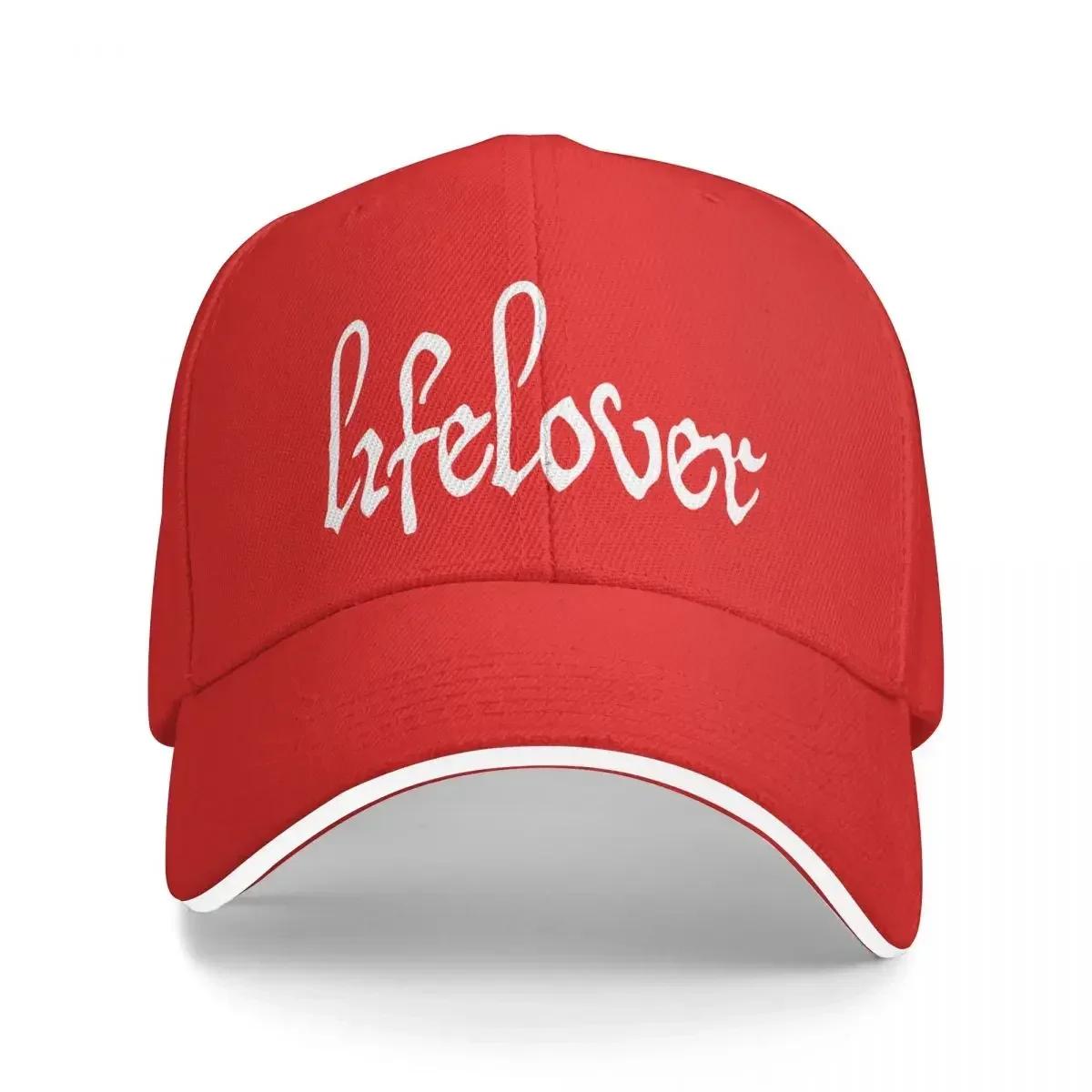 Adult Lifelover White Solid Logo Hat Casual Baseball Caps Polyester Dad Hat Sun Hat Adjustable Racing Cap Summer One Size