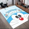 Doraemon3 Flannel Pattern Square Carpet,Area Rug,Carpet Rug for Living Room Bedroom Sofa Playroom Decor,Non-slip Floor Mat