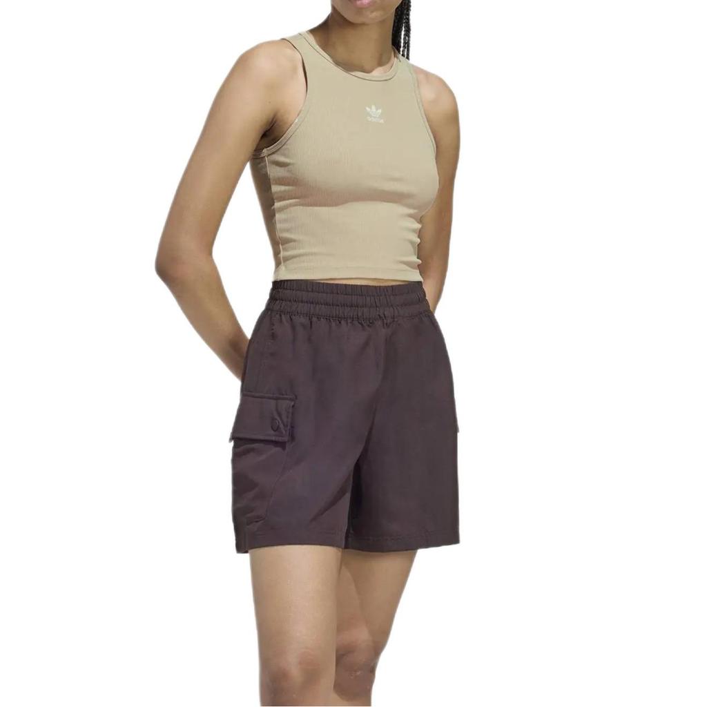adidas Originals Essentials Ribbed Crew Neck Fitted Sports Tank Top Women Tops KD3822