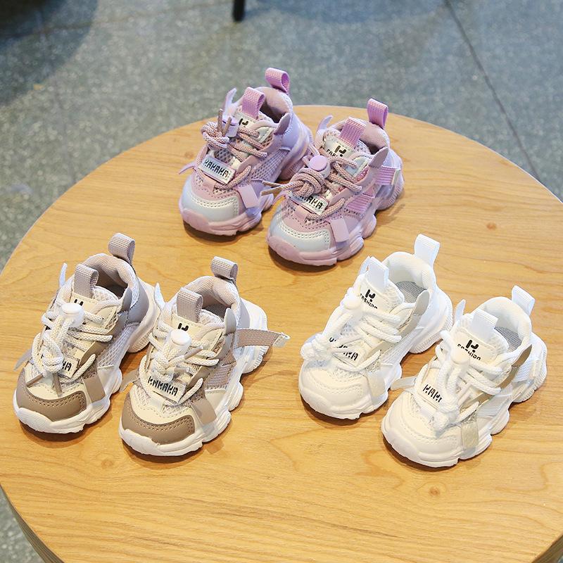 Mädchen Freizeit Dad Schuhe Weiche Sohle Mesh Kinderschuhe Frühling und Herbst Jungen Einzelne Schuhe Sport Kleinkindschuhe