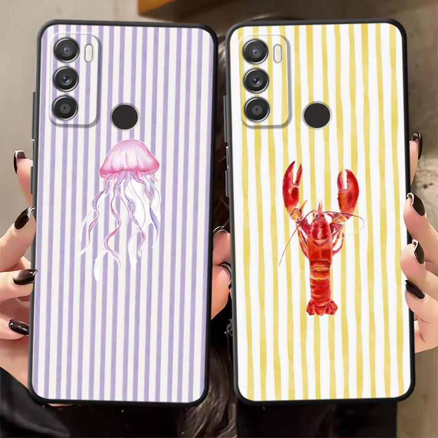 Case for Moto X30 Pro S30 Pro Edge 20 30 Soft Back Phone Cover Marine Animals