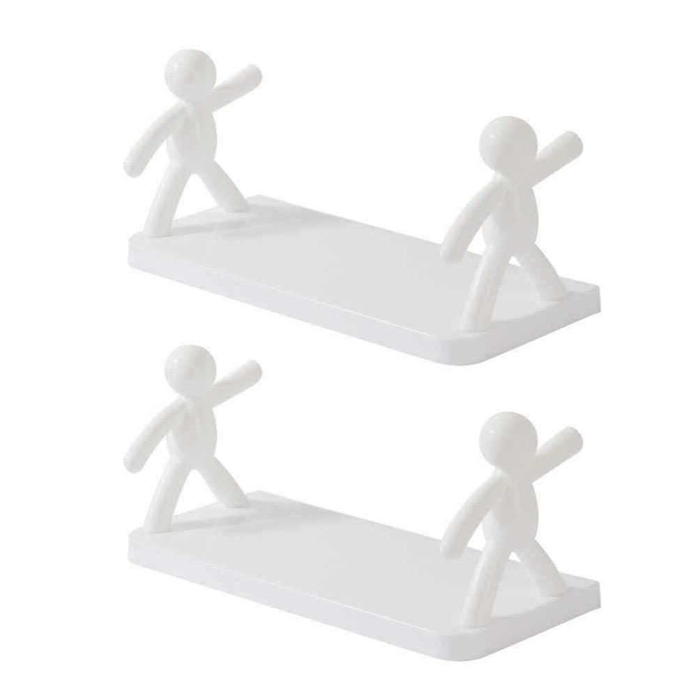 Creative Storage Rack No Drilling Funny Storage Board Self-Adhesive Wall-Mounted Organizer Toilet Bathroom Cosmetics Storage Rack