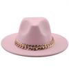 Hat For Women Autumn Winter New Party Jazz Fedora Hats With Fashion Luxury Oversized Chain Accessory Bag Two-piece Set
