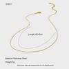 Simple Electroplated 18K Gold Stainless Steel Basic Necklace Color Retention Waterproof DIY Versatile Chain Accessories