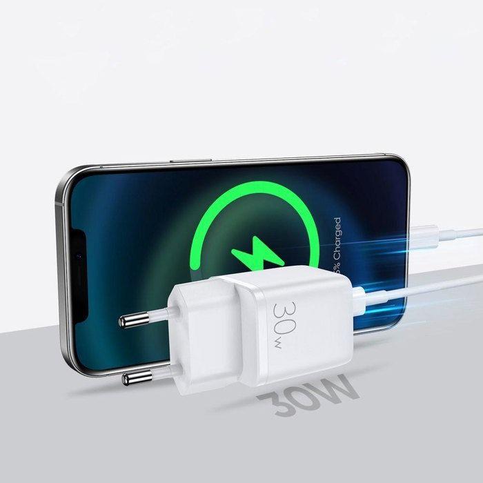 Chargeur USB Type-C - JOYROOM - L-QP303 - 30 W - Charge Rapide - Blanc