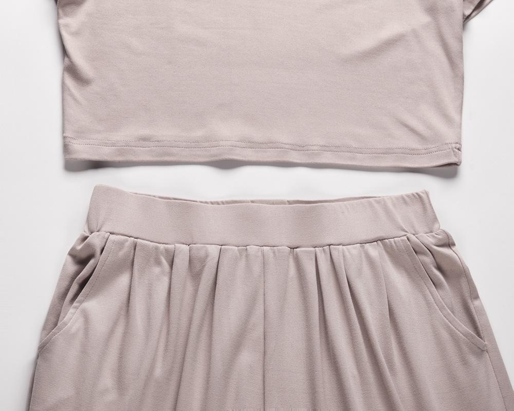 Plus Size Women's Spring/Summer 2026 Casual Suit: Short-Sleeve T-Shirt & Long Pants Two-Piece Set