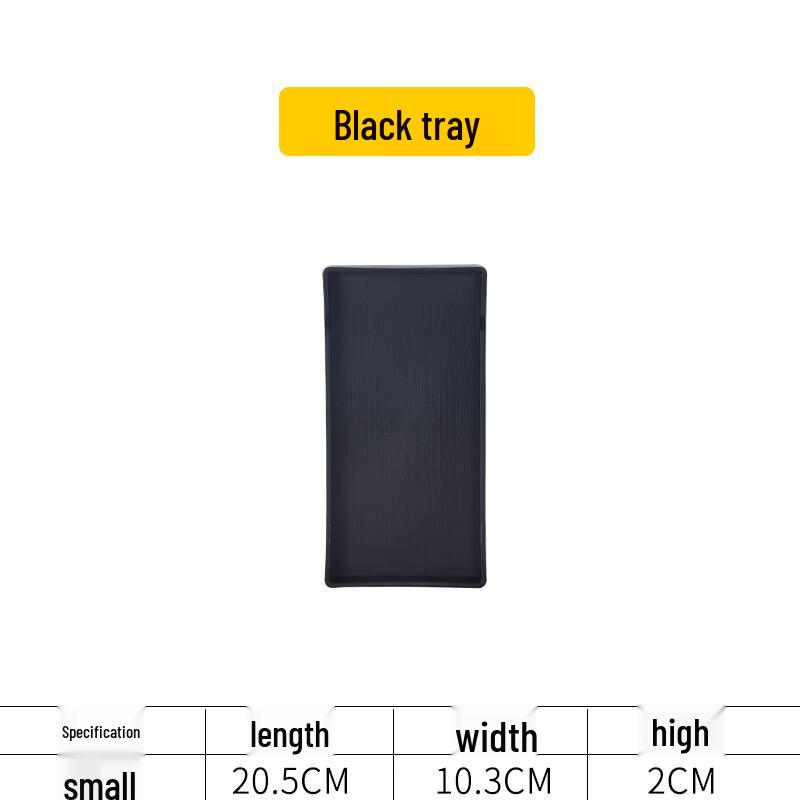 Non-slip Rectangular Plastic Serving Tray
