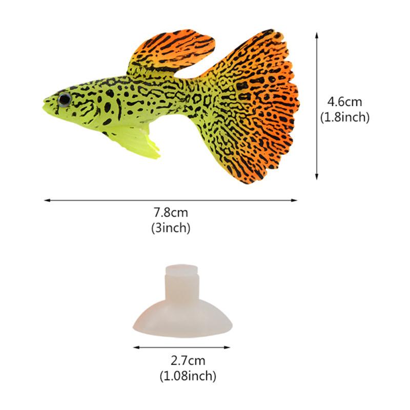 Simulation Luminous Fish Artificial Ornaments With Suction Cups For Aquarium Fish Tank Landscaping
