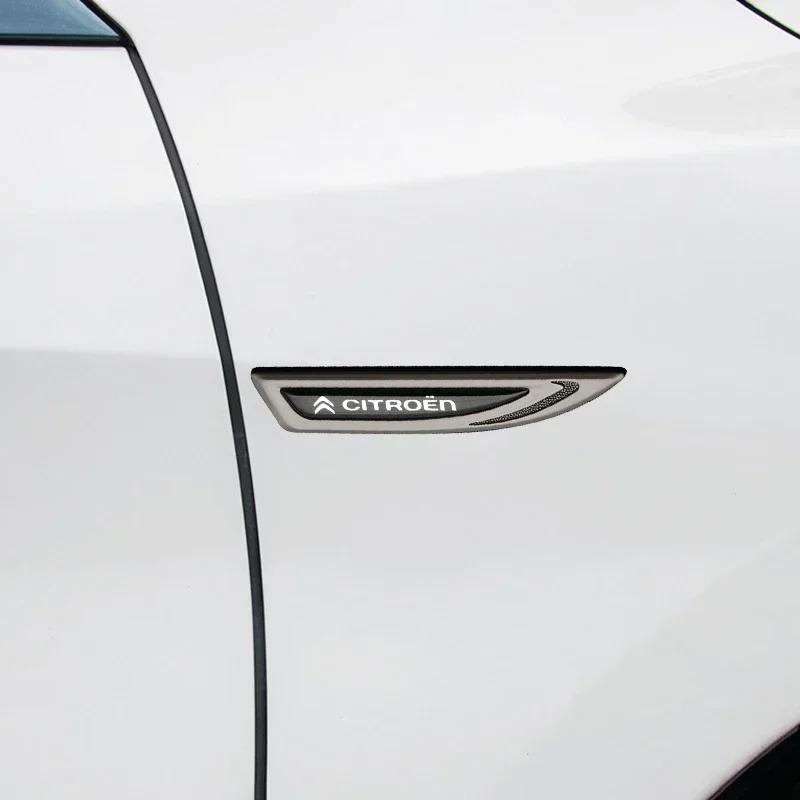 2Pcs Car Side Fender Stickers Decals for Citroen C1 C2 C3 C4 C4L C5 Cactus C-Elysee Picasso Berlingo Xsara VTS DS4 DS3 Badge