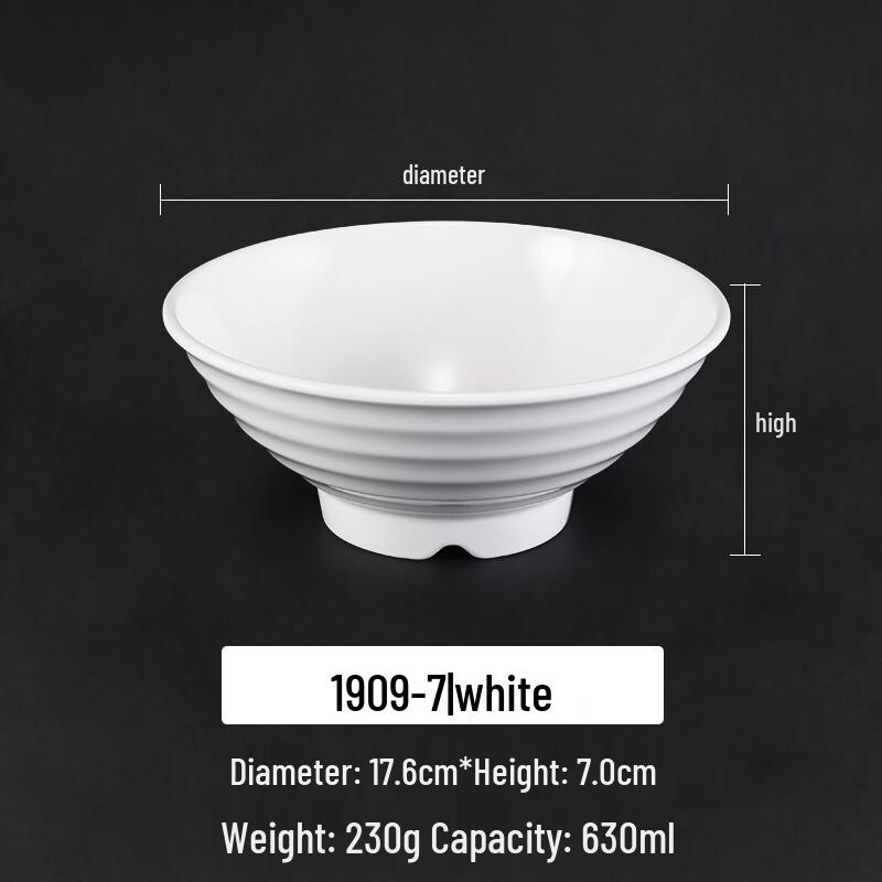 

A5 White Commercial Melamine Noodle Bowl