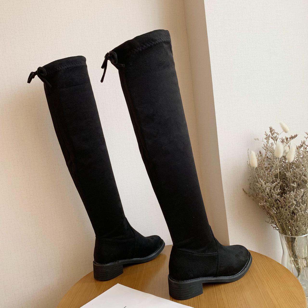 

Искусственная замша и сексуальные сапоги женские выше колена высокие женские сапоги тонкие элегантные высокие туфли прочные женские сапоги 35