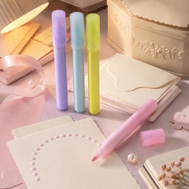 Liquid Adhesive Pen Set 4 Piece Fine Tip Paper Craft Adhesive Large Capacity Portable Plastic Design for Journaling Scrapbooks