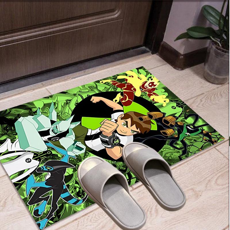 Ben 10 Cartoon Pattern Rug, Indoor/Outdoor Mat, for Picnic, Gameroom, Bedroom, Office, Living Room, Home Decor Carpet, Birthday Gift