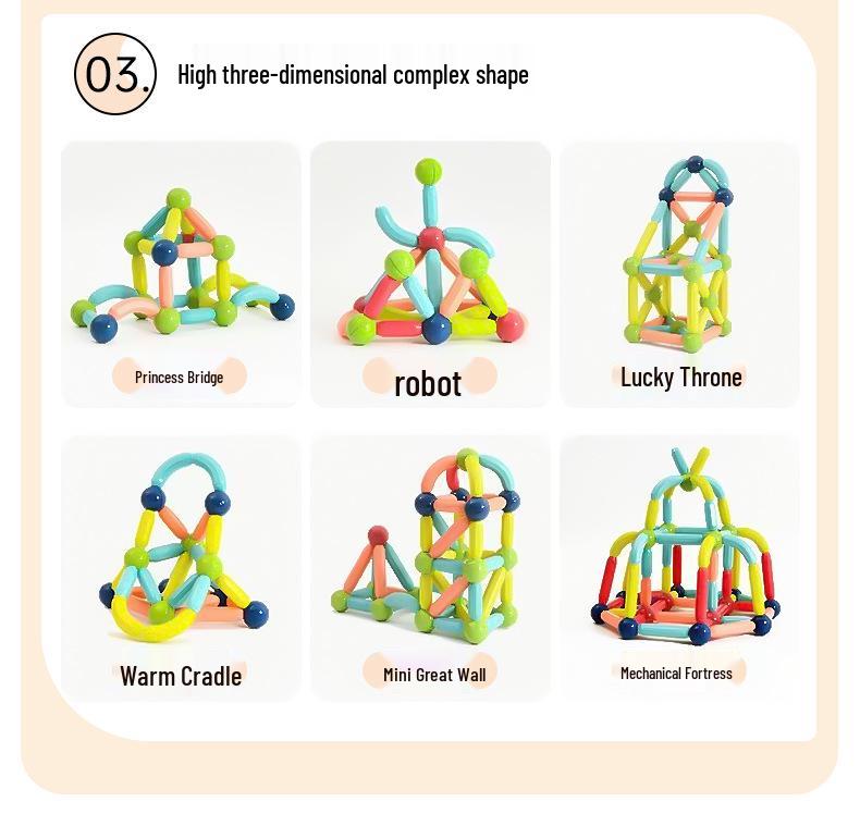 Magnetic Building Blocks - Large, Strong Magnets for Early Education (Ages 1-3)