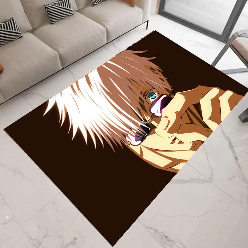 3D J-Jujutsu K-Kaisen Anime Fußmatte Eingang Rutschfest Waschbar Küchenteppich Wohnzimmer Flur Teppiche Badezimmer Fußmatte Heimdekoration