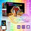 400LEDs Smart Curtain Lights, Bluetooth App RGB Fairy String Lights, DIY Music Sync LED Lights for Window Bedroom Decoration