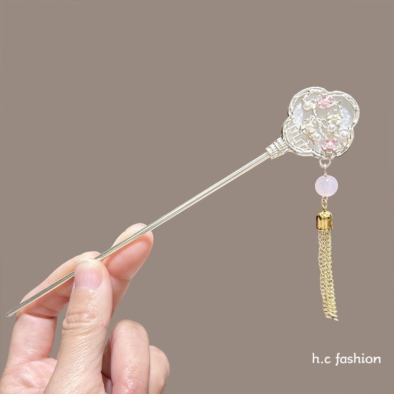 Cherry Blossom Tassel Hairpins: Elegant Hanfu Inspired Hair Accessories for Spring and Summer
