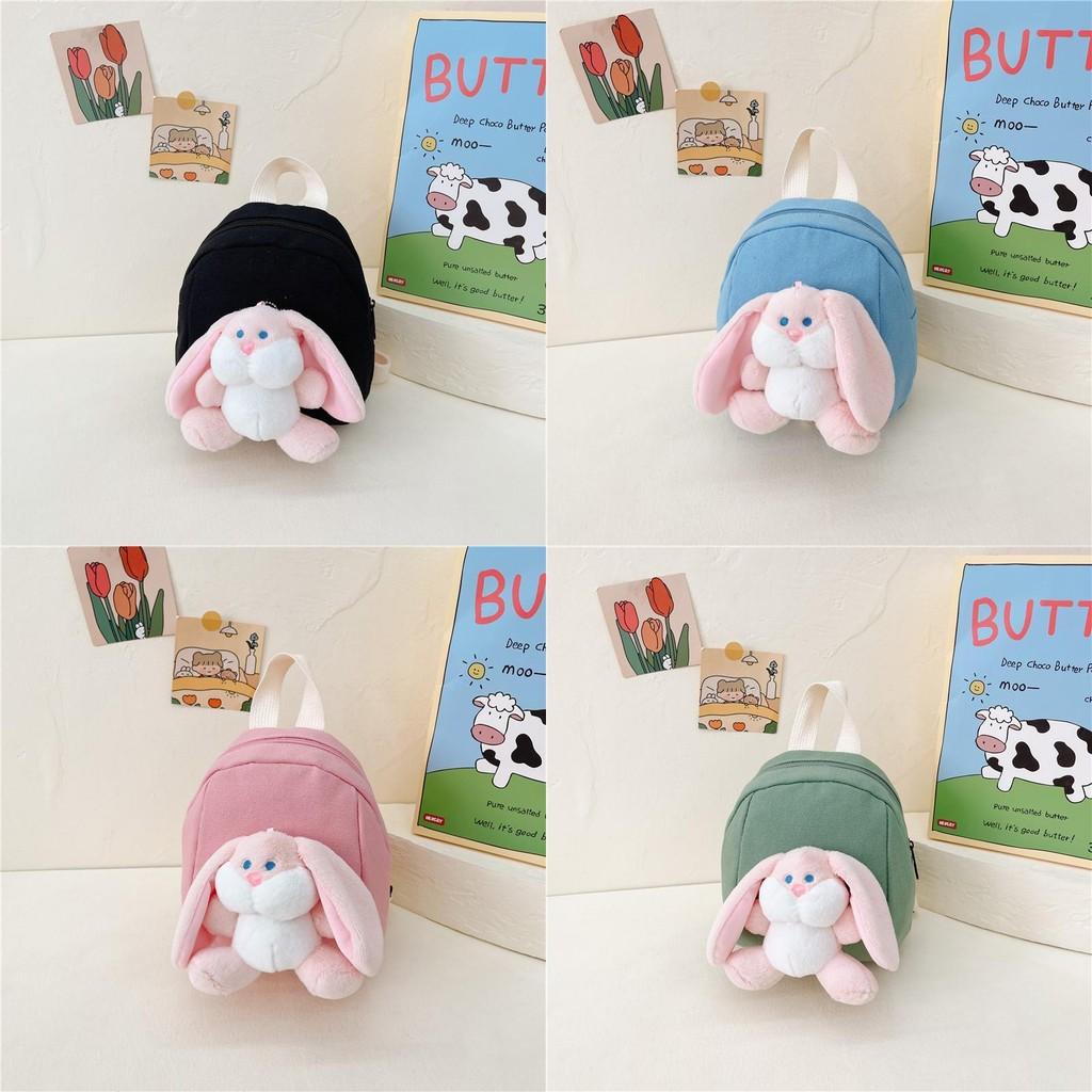Plush Cute Cartoon Rabbit Doll Decoration Children Backpack For Preschoolers