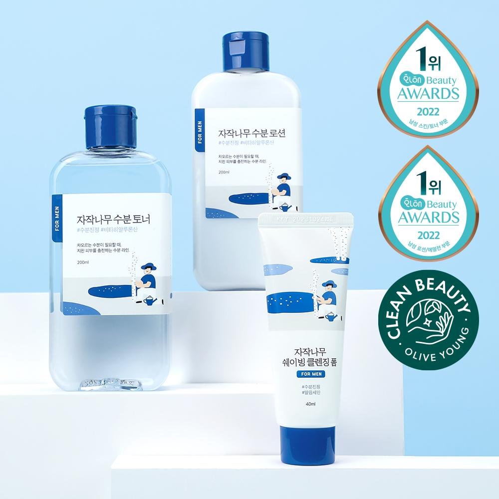 Round Lab [moisture EnhanceMent] Round Lab For Men Birch Tree Toner Lotion 2 Types Plan  + Shaving Foam 40ml