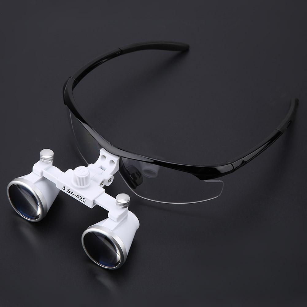 Medical Tool 3.5X Headband Binocular Loupes 320 420mm Dental Magnifier 60 80mm Dentist Loupe
