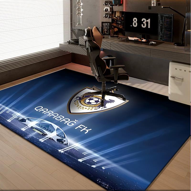 1PC rug Soccer Team Qarabag Design Carpet, Chair Rug,Area Rug for Office Bedroom living rooms bedroom, Doormat decor Christmas fan gifts